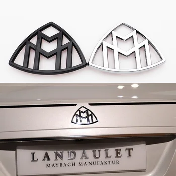 1бр 3D Стикер с логото на Maybach отпред и отзад ABS-пластмаса, стикер на задната броня, стикер на задната врата, стикер на багажника, стикер на задната емблема за кола, аксесоари