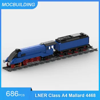 MOC градивните елементи на Пътнически вагони и товарни вагона клас A4 4468 Модел влакове Монтаж на Тухли Транспортиране на Коледни играчки, Подаръци