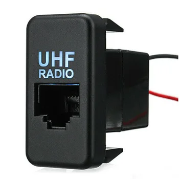 RJ-45 Dash UHF Радиопереключатель Панелна контакт със сини led за Toyota Landcruiser, Hilux