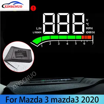 XINSCNUO Авто HUD Главоболие Дисплей За Mazda 3 За Mazda3 Axela 2014-2018 2019 2020 OBD Проектор за измерване на скоростта Бордови компютър