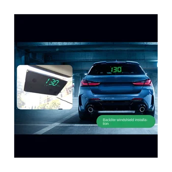 Авто HUD дисплей H10 HD Авто Интелигентен Дисплей на скоростта на разхода на гориво, Аларма за превишаване на скоростта