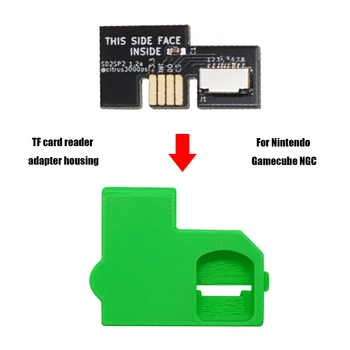 Адаптер за четене на карти с памет microSD с 3D-принтом, корпус адаптер за четене на карти памет TF, Аксесоари за игри Plug and Play за Gamecube NGC