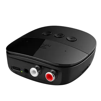 Безжични аудиоприемники Bluetooth 5,2 5 мм AUXs USB-карта за възпроизвеждане на стерео Безжичен адаптер с микрофон за автомобилен комплект Усилвател Говорител