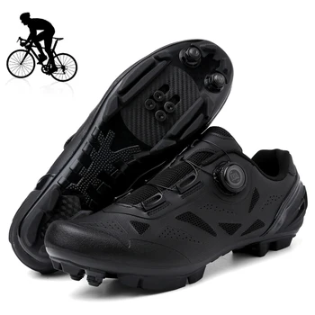 Велосипедна обувки Мтб На равна подметка, Велосипедна обувки, Мъжки Пътна Бързо обувки, Колоездене, маратонки, Дамски обувки за планински велосипеди Spd Racing