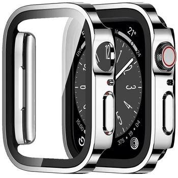 Водоустойчив Калъф За Apple Watch 7 8 45 мм 41 мм и 49 мм 44 мм 40 мм с прав ръб, Защитно покритие За екрана, калъф iWatch 4 5 SE 6 7 8 Ultra