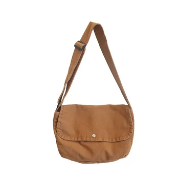 Дамски однотонная проста модни парусиновая пролетно пазарска чанта, дамска чанта през рамо, ученически чанти-незабавни посланици