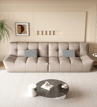 Диван от високотехнологични тъкани, малка и компактна, модерна и луксозна всекидневна, висококачествен директен диван от латекс с тофу