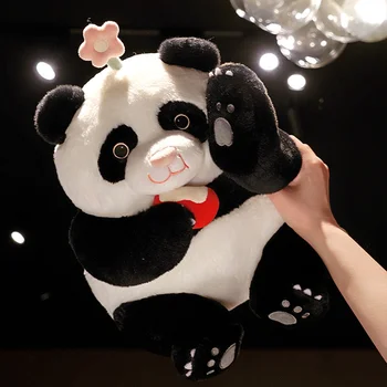 Интернет-знаменитост Скъпа Гигантска Панда Хуахуа Плюшен Кукла с Пълнеж от памук, Супер Мек Плюшен Кукла За Момичета и Детски подарък