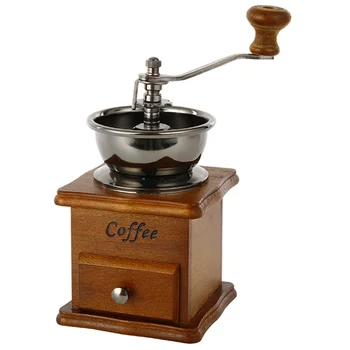 Кафява кафемелачка, мини дървени ръчна кафемелачка ръчно изработени, дробилки кафе на зърна, мелница, кухненски инструмент, дробилки с високо качество