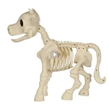 Лесен за монтаж на Скелет за дома, стоки за дома за Хелоуин, създават атмосфера на Страховитите животни, Подпори, Скелет на крава и кон