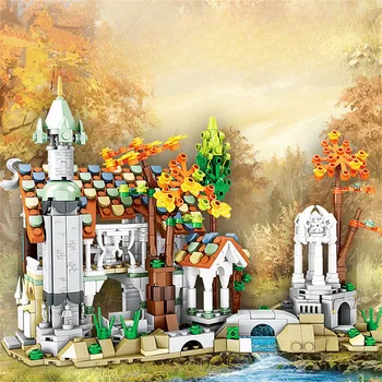 Мини Есента блок на Долината, направи си сам, Декорация във формата на Микрозамка, Diamond Строителен тухла, играчка за деца