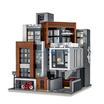 Модерна Вила MOC 10204 Модулен строителен куб, Тухли, Креативен Вид на дома, на модела блокове, Образователна играчка, подарък за деца, момчета и момичета