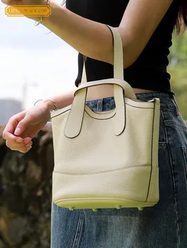 Модерна Дамска чанта за чанта от телешка кожа, ежедневни чанти-тоут, Дизайнерска чанта за рамо, чантата през рамо, прашка, чанти през рамо