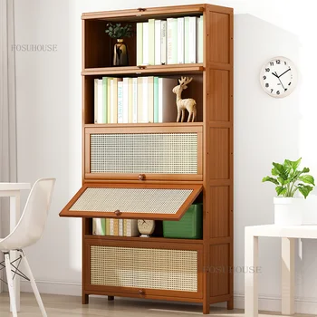 Модерна минималистичная bookshelf от Бамбук, мебели за хола, Етаж шкаф, лавица за книги, Творчески рафтове, Кухненски шкафове B