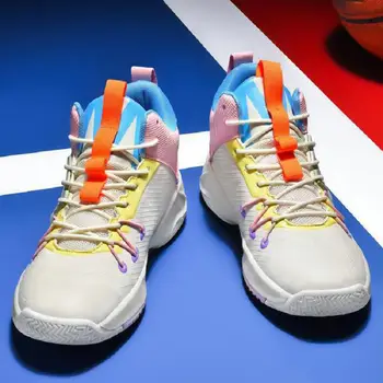 Мъжки и дамски баскетболни обувки, есенно-зимни обувки с висок берцем за двойки, спортни обувки за тренировки, наградата на бетонни обувки голям размер