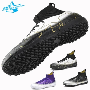 Мъжки футболни обувки Големи размери До 48 #, Високи мини улични футболни обувки, Детски и студентски спортни маратонки за състезания по футбол на закрито