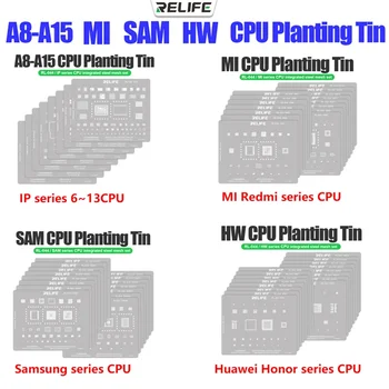 Най-новият набор от Калай за Засаждане на процесора мобилен телефон от серията A8-A15 iPhone, Samsung, Huawei, Xiaomi RELIFE RL-044, С вградена стоманена Мрежа