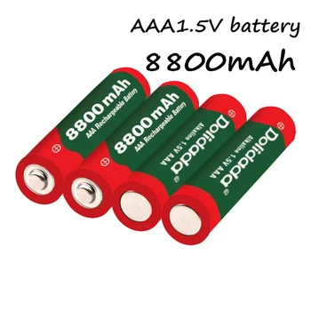 Нова акумулаторна батерия тип АА 9800 ма/88-ма от 1,5, нова алкална батерия за led играчки mp3 със зарядно устройство