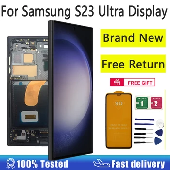 Новият OLED-дисплей за Samsung Galaxy S23 Ultra LCD дисплей SM-S918B/DS докосване на екрана, Дигитайзер За Samsung S23U, Резервни Части