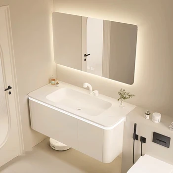 Огледални шкафове, Стенни лампи, Шкаф за баня, Компактен грим Огледало, Шкафове-Органайзер Amoire Chaussure