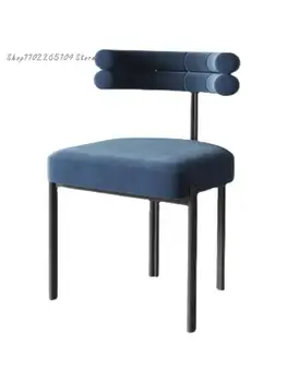 Скандинавски италиански удобен минималистичен лесен Луксозен стол за хранене Семеен Прост кафе Арт Дизайнерски стол с полудуговой облегалка