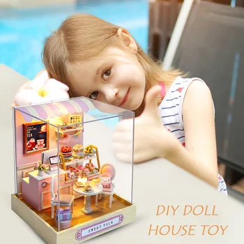 Скъпа умален модел на къща в събирането, Детска Забавна образователна играчка 