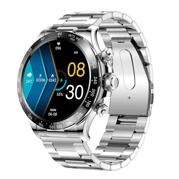 Смарт часовници X11 от неръждаема Стомана Bluetooth Talk Покана за HD С голям екран за Наблюдение на здравето на AI Voice Фитнес Мъжки Умен Часовник
