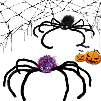Страшно шнола за коса за Хелоуин с големи паяци, дамски шнола за Cosplay, аксесоари за глава, детски празник, вечерни аксесоари