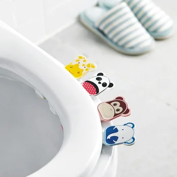 Хубаво мультяшное Подемно устройство за капак тоалетна Стикер на дръжката на капака на тоалетни Преносими Санитарни Аксесоари дръжка за седалки в банята