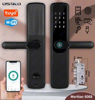 Цифров електронно заключване на Hristo Wifi за умно електронно заключване, Дистанционно отключване, Заключване на пръстови отпечатъци за дома, Офис, Апартамент