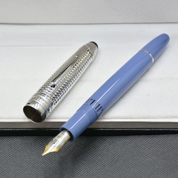 луксозна синя и сребриста химикалка химикалка с валяк 149 MB / писалка, канцеларски материали за администрацията, маркови писалки за калиграфия